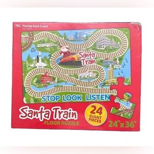 Florida East Coast Railway Santa Train Floor Puzzle 24 Pieces Christmas Sealed